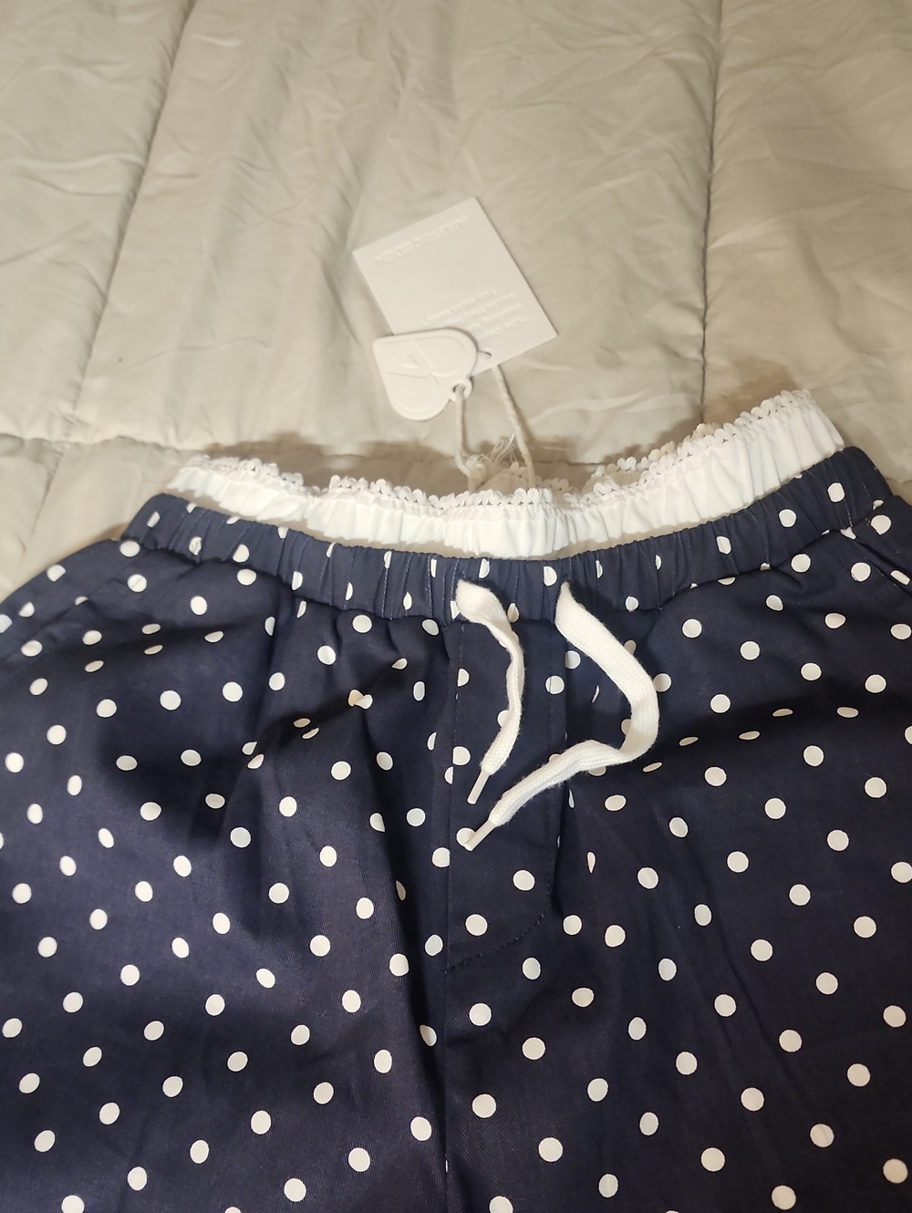 Aelfric Eden Navy Wide-Leg Polka Dot Lounge Pants - Picture 6 of 14